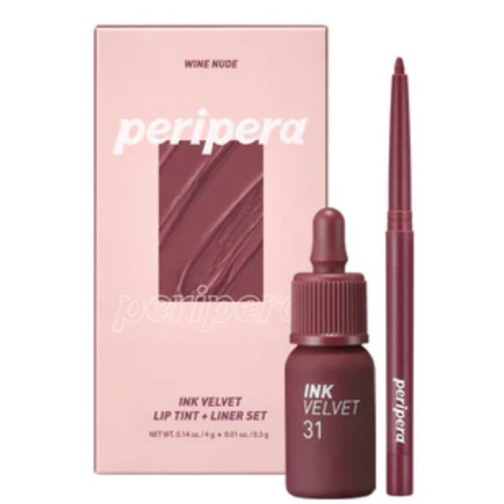 ($16) Ink Velvet Lip Tint + Liner Set - Rosy Nude